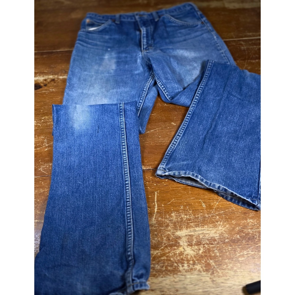 Vintage Lee Mens Jeans Medium Wash Straight Leg Denim Blue 29x30